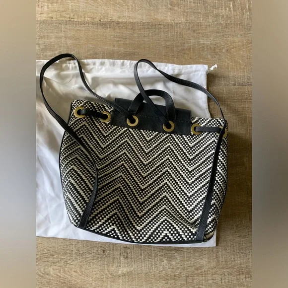 Junie medium woven leather backpack shop